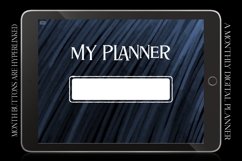Blue Monthly Undated Digital Planner iPad Calendar Product Image 3