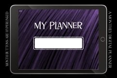 Purple Monthly Undated Digital Planner iPad Calendar Product Image 4