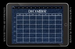 Retro Denim Monthly Undated Digital Planner iPad Calendar Product Image 4