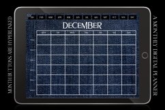 Boho Denim Monthly Undated Digital Planner iPad Calendar Product Image 4
