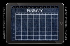 Boho Denim Monthly Undated Digital Planner iPad Calendar Product Image 3