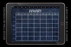 Boho Denim Monthly Undated Digital Planner iPad Calendar Product Image 2