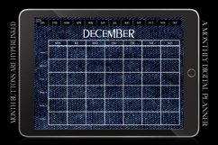 Grungy Denim Monthly Undated Digital Planner iPad Calendar Product Image 4