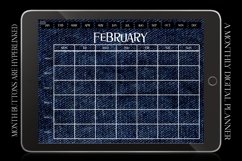 Grungy Denim Monthly Undated Digital Planner iPad Calendar Product Image 2