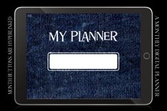 Grungy Denim Monthly Undated Digital Planner iPad Calendar Product Image 3