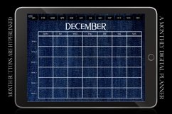 Denim Grunge Monthly Undated Digital Planner iPad Calendar Product Image 4