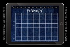 Denim Grunge Monthly Undated Digital Planner iPad Calendar Product Image 2