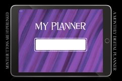 Violet Monthly Undated Digital Planner iPad Calendar Product Image 2