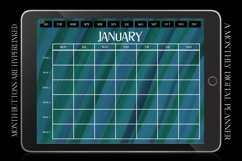 Turquoise Monthly Undated Digital Planner iPad Calendar Product Image 1