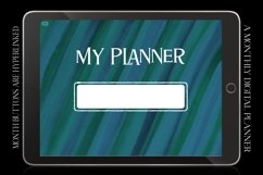Turquoise Monthly Undated Digital Planner iPad Calendar Product Image 3