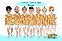 Tropical Summer Man Vacation Character Bundle PNG Product Image 1