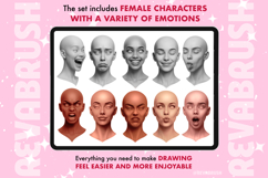 Procreate Female Portrait Face Anatomy Realistic brushes Product Image 4