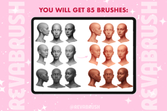 Procreate Female Portrait Face Anatomy Realistic brushes Product Image 6