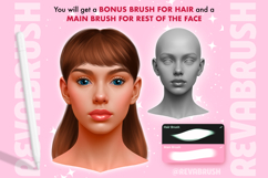 Procreate Female Portrait Face Anatomy Realistic brushes Product Image 7