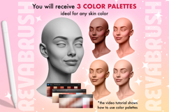 Procreate Female Portrait Face Anatomy Realistic brushes Product Image 3