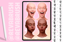 Procreate Female Portrait Face Anatomy Realistic brushes Product Image 8