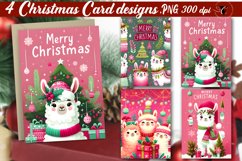 Christmas Card | Lama sublimation Product Image 1