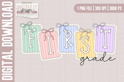 First Grade Lace Patch Back to School Design| Png Product Image 1