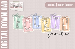 Fourth Grade Lace Patch Back to School Design| Png Product Image 1