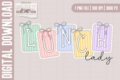 Lunch Lady Lace Patch Back to School Design| Png Product Image 1