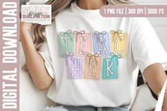 Teacher Lace Patch Back to School Design| Png Product Image 2