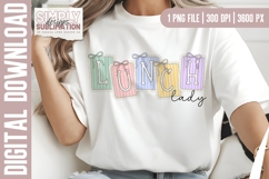 Lunch Lady Lace Patch Back to School Design| Png Product Image 2