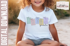 Third Grade Lace Patch Back to School Design| Png Product Image 2