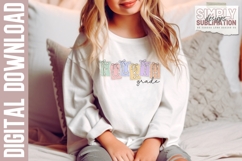 Fourth Grade Lace Patch Back to School Design| Png Product Image 2