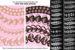 180 Procreate Hair Anime Braids dynamic outline brushes Product Image 3