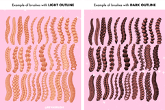 180 Procreate Hair Anime Braids dynamic outline brushes Product Image 5