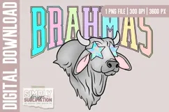 Brahmas School Spirit |Mascot |Brahma Bull|Sublimation Png Product Image 1