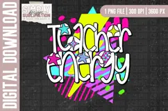 Teacher Energy Back to School Colorful Design| Png Product Image 1
