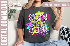 Second Grade Energy Back to School Colorful Design| Png Product Image 1