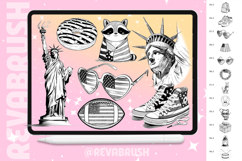 Procreate United States of America -4 of July brushes Product Image 2