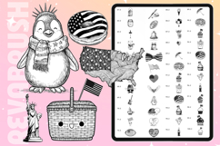 Procreate United States of America -4 of July brushes Product Image 7