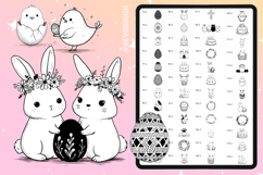 Procreate Easter Rabbit Holiday Celebration Egg brushes Product Image 2