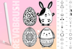 Procreate Easter Rabbit Holiday Celebration Egg brushes Product Image 3