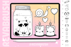 Procreate Love Valentines Day stamp brushes Product Image 4