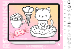 Procreate Love Valentines Day stamp brushes Product Image 5