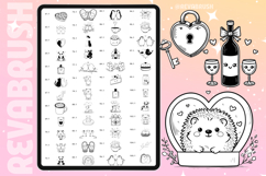 Procreate Love Valentines Day stamp brushes Product Image 7