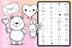 Procreate Love Valentines Day stamp brushes Product Image 8