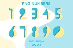 Blue and yellow numbers Product Image 1