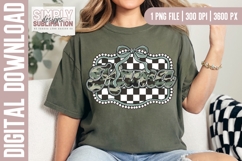 Green Camo Checkered Mama with Bow Sublimation Design | Png Product Image 2