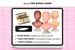 180 Procreate Hair Anime Braids dynamic outline brushes Product Image 9