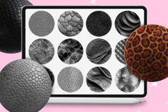 165 Procreate Leather Skin Textures Fashion brushes Product Image 4