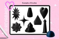 Procreate Spike Metallic Fashion Brushes, Photoshop Product Image 2