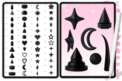 Procreate Spike Metallic Fashion Brushes, Photoshop Product Image 7