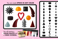 Procreate Spike Metallic Fashion Brushes, Photoshop Product Image 5