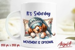 Animal Mug wrap bundle, sleeping dog, funny coffee mug Product Image 4