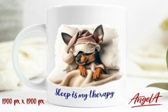 Animal Mug wrap bundle, sleeping dog, funny coffee mug Product Image 6